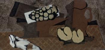 喬治 勃拉尅 Still life with brown jug 喬治 勃拉尅 Still life with brown jug